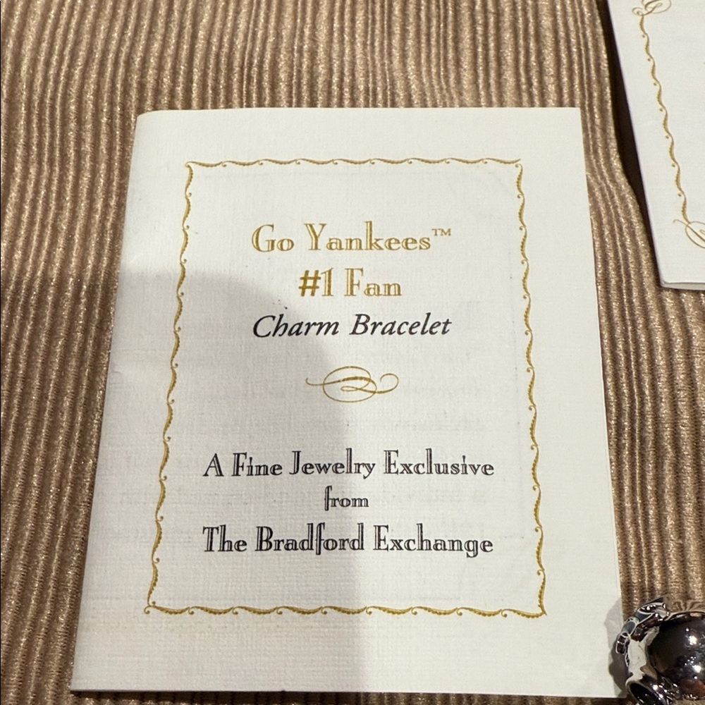 The Bradford Exchange Blue and Silver New York Yankees #1 Fan Charm Bracelet - Picture 2 of 12